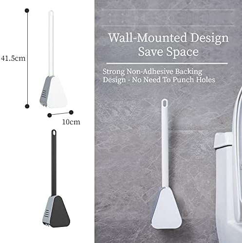 MASTERDUAN Toilet Brush and Holder Set with Flexible Silicone Bristles