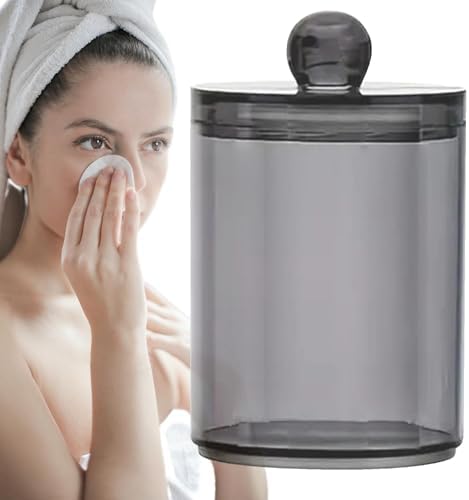 Cotton Swab Dispenser with Lid and Transparent Holder