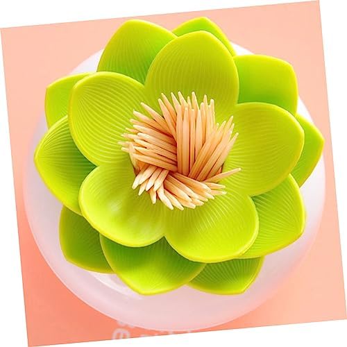 Unomor Lotus Cotton Swab Holder Organizer Green 1