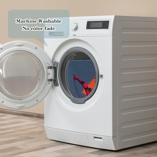 Deadpool Themed Polyester Bath Rug - Machine Washable