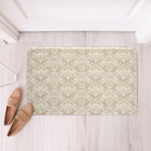Feelyou 16x24 Inch Jacquard Bath Mat Brown