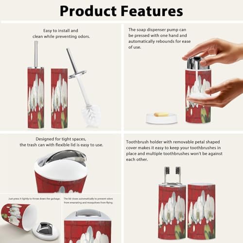 TRANQDEHOM Bathroom Accessory Set 6 Piece 1