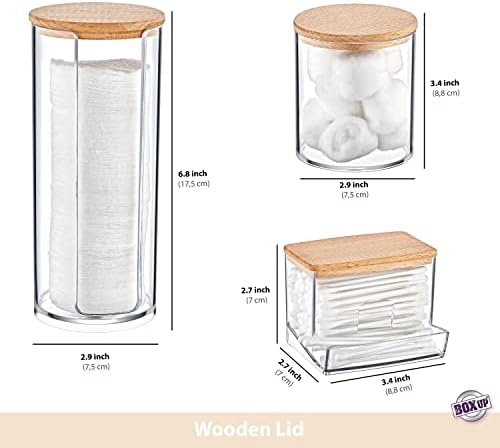 Boxup Bathroom Organizers - Cotton Swab Holder With Lids