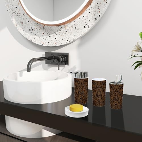 Boho Bathroom Accessory Set 6 Piece Modern Stylish