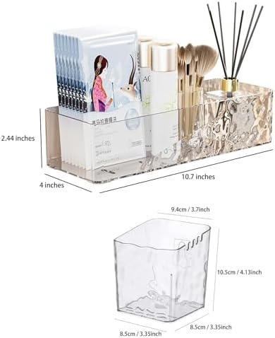 Lae Nuvole Clear-Small Wall Mounted Shower Caddy Organizer 2 Pack