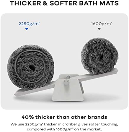 Ashler Grey Bath Rugs Set of 2 17x24 20x32 Inches