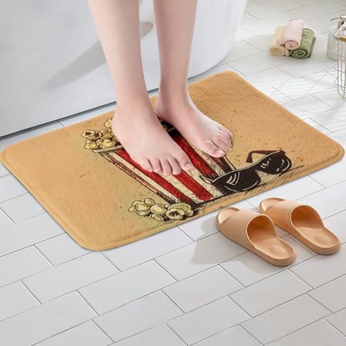 Homewish Retro Movie Shaggy Bath Rug - 16x24 Inch