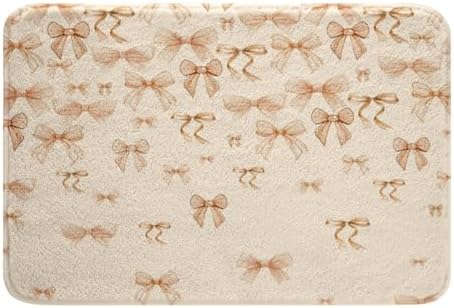 Jejeloiu Bowknot Bath Rug for Girls 16x24 Inch