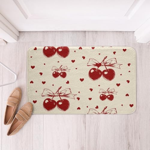 Jejeloiu Kawaii Bow Bath Rug 16x24 Inch