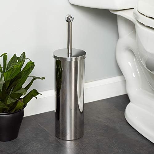 Zenna Home Toilet Brush Holder Set with Stainless Steel Brush