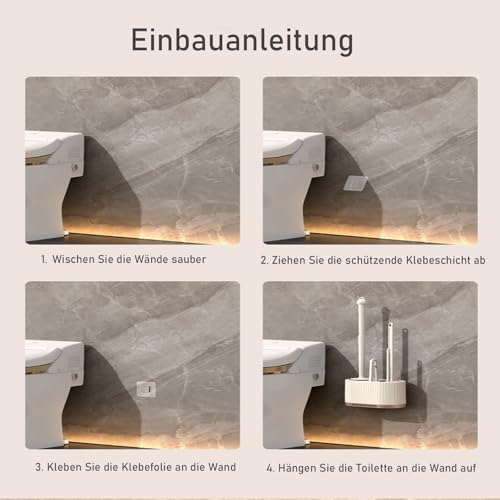 Bazasa 4-in-1 Toilet Brush and Holder Set 1
