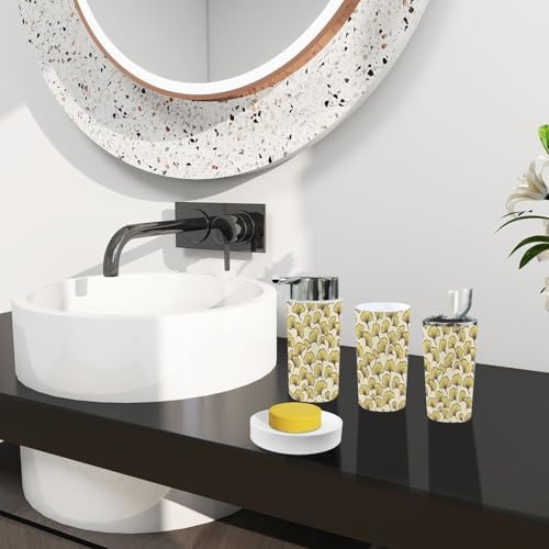 Boho Bathroom Accessory Set 6 Piece Modern Stylized