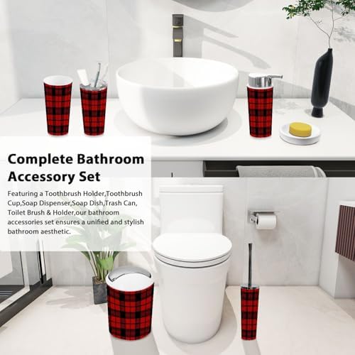 Boho Style 6-Piece Bathroom Accessory Set