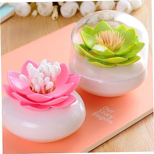 Unomor Lotus Cotton Swab Holder Organizer Green 1