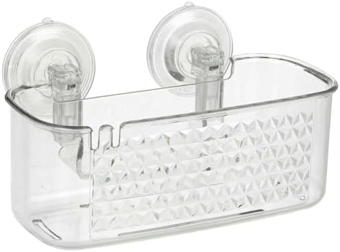 FINANCIALLY LIT Clear Bath Caddy with Strong Suction
