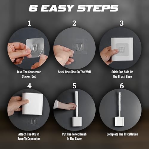 HygieX Silicone Toilet Brush Set with Holder