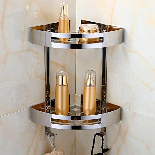 FINANCIALLY LIT 2-Tier Bathroom Corner Shelf Organizer