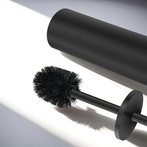 ZGELIN Stainless Steel Toilet Brush with Holder 1 Black