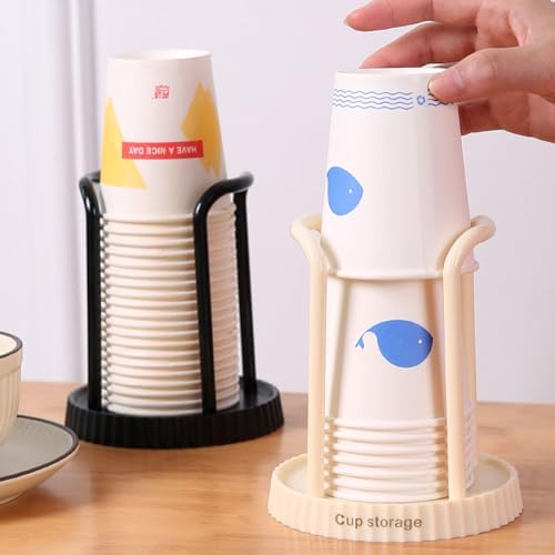 TNNOKL Paper Cup Dispenser with Holder for Kitchen and Bathroom