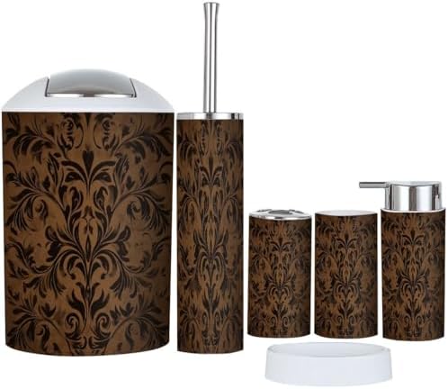 Boho Bathroom Accessory Set 6 Piece Modern Stylish