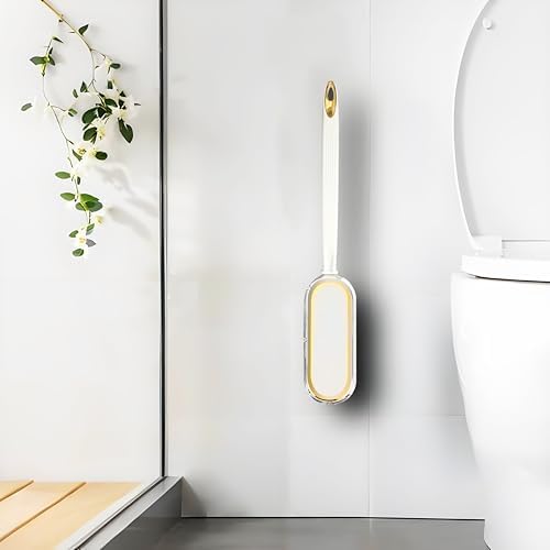 NEWBOVIK Toilet Brush and Holder Set with Deep Cleaning Brush