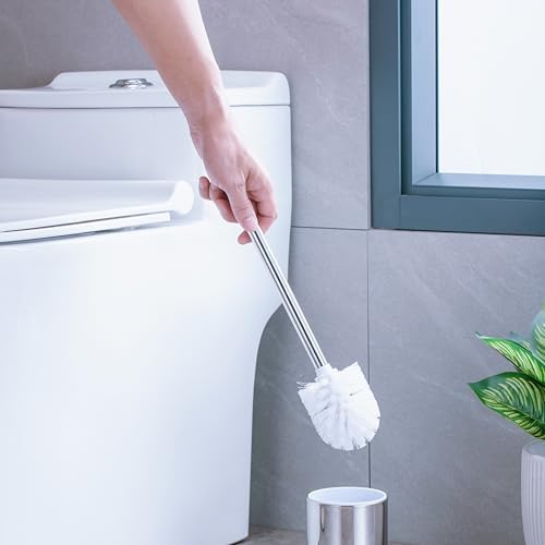 DJLEE Toilet Brush Set 2 Packs with Holder Stainless Steel