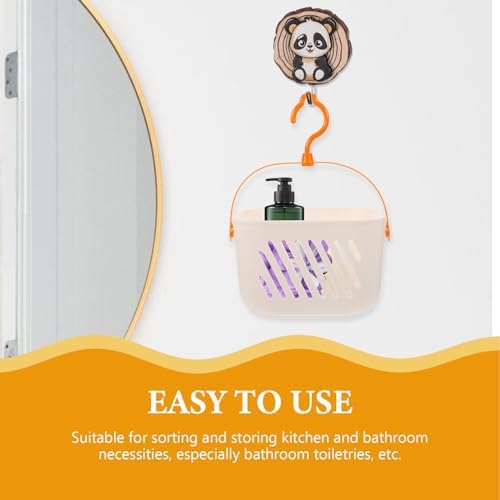 Ciieeo Hanging Shower Basket with Hooks and Drainage