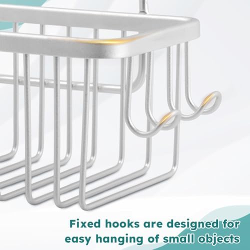 Hanging Shower Organizer with Deepened Design and Side Hooks