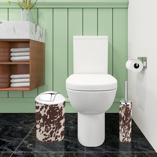 Boho Cow Horse Print Bathroom Accessory Set 6 Piece
