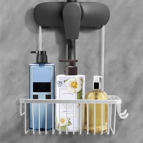 Hanging Shower Organizer with Deepened Design and Side Hooks