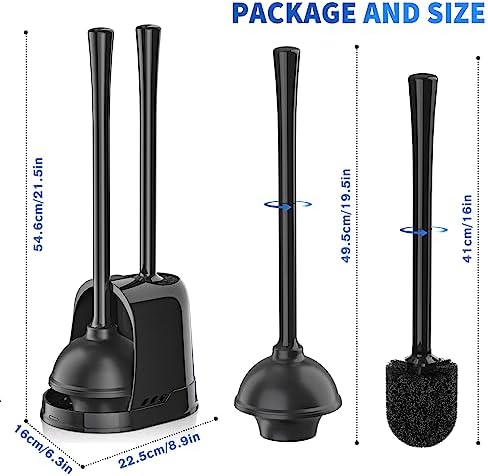 LOVLOY 3PCS Toilet Plunger and Brush Set 1