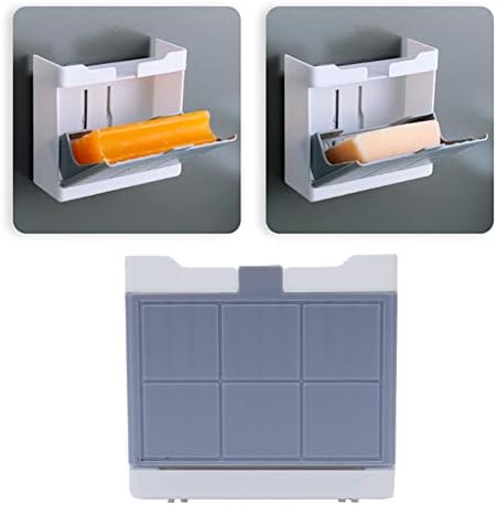 Fafeicy Gray Single Grid Shower Caddy with Drain Drawer and Hooks