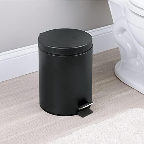 mDesign Toilet Brush Step Trash Can Combo Set 1