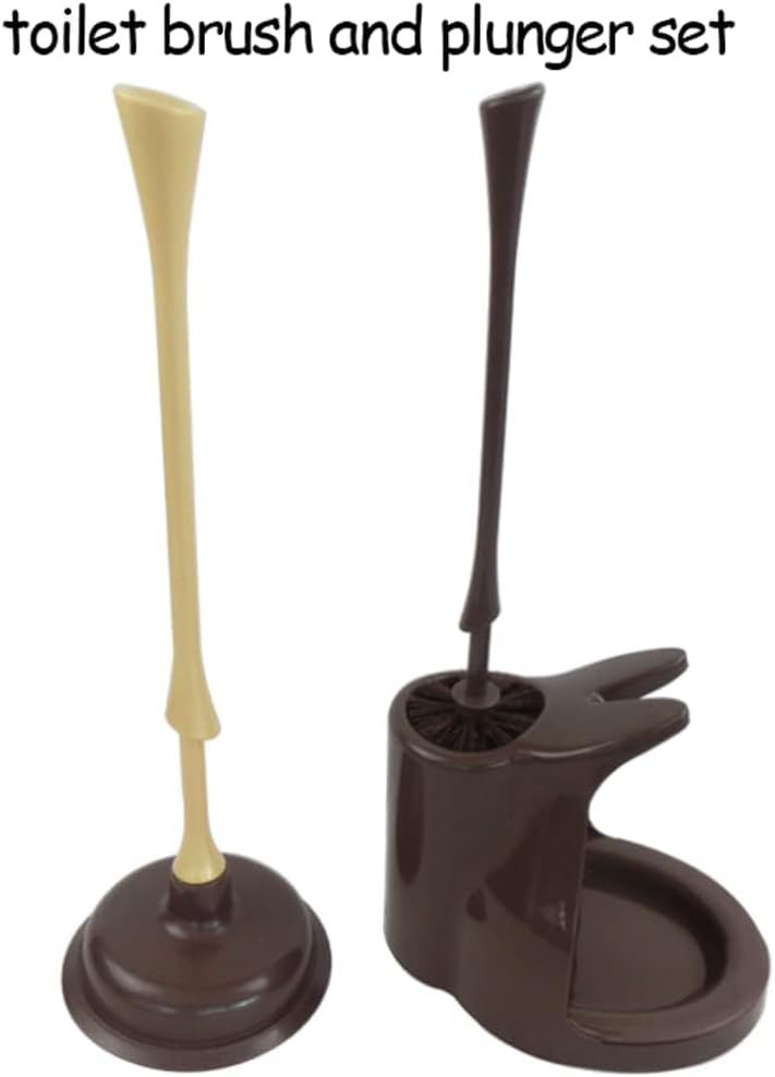 LNGCLTEZ Toilet Brush and Plunger Set