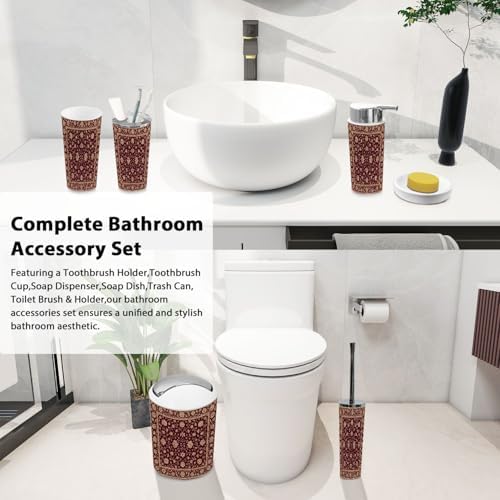 Boho Christmas Bathroom Accessories Set 6 Piece