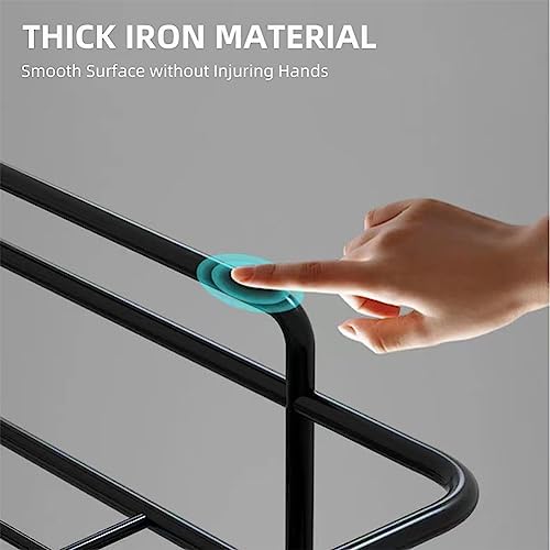YUHOME Anti-Swing Corner Iron Shower Caddy with 2 Hooks 1