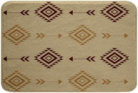 Jejeloiu Kids Brown Boho Bath Rug 16x24