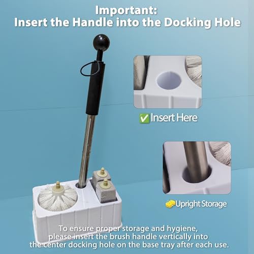 YINGMORE Toilet Brush and Holder Set with Pumice Stone
