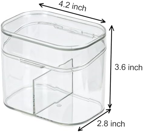ZEXALOR Clear Bathroom Organizer 2-Size Essentials Set