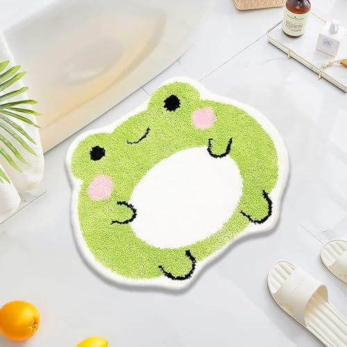 UKELEL Cute Frog Shape Bath Mat for Kids