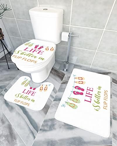 YESOF66 3 Piece Bathroom Rug Set Non-Slip 1