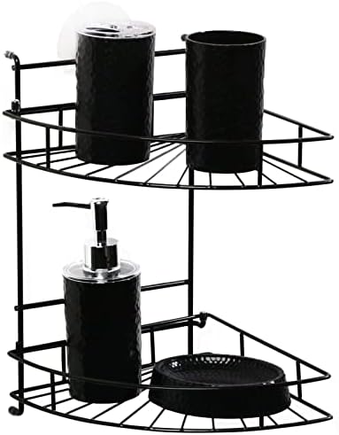 FINANCIALLY LIT LKOP 2 Tier Metal Shower Corner Shelf