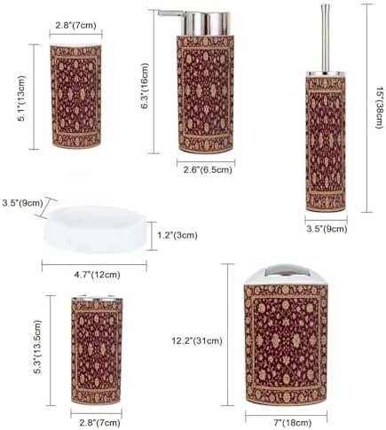 Boho Christmas Bathroom Accessories Set 6 Piece