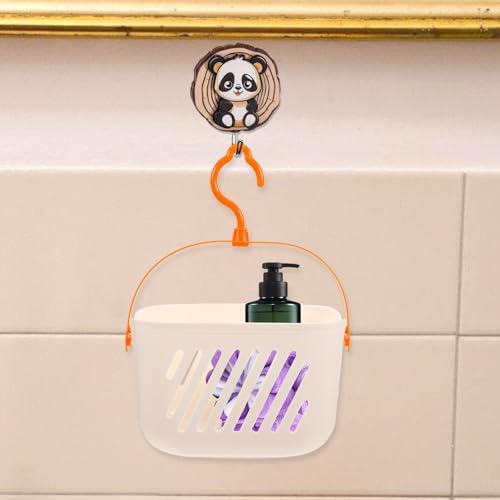 Ciieeo Hanging Shower Basket with Hooks and Drainage