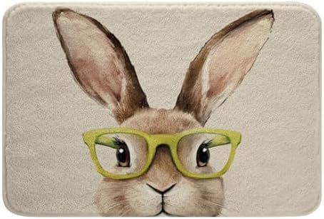 Jejeloiu Cute Bunny Bath Mats 16x24 inch