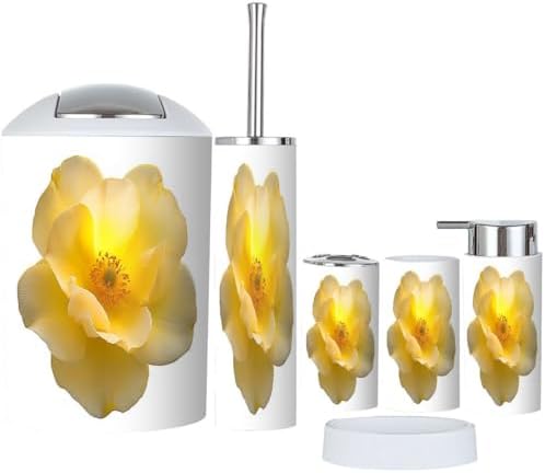 Boho Rose Bathroom Accessories Set 6 Piece