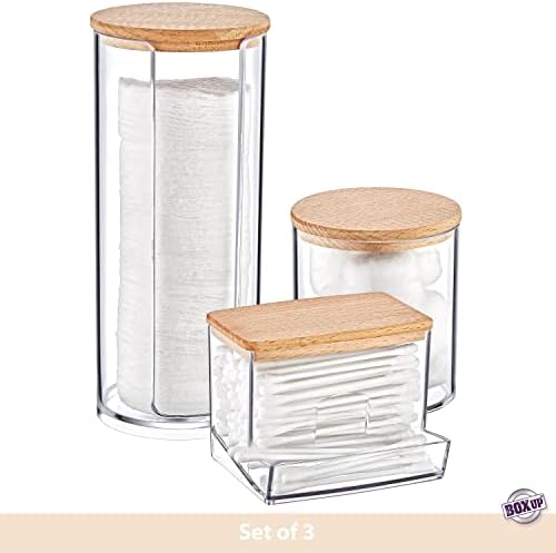 Boxup Bathroom Organizers - Cotton Swab Holder With Lids