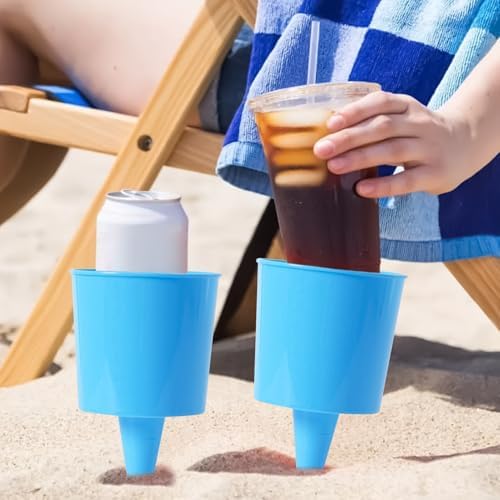 4pcs Beach Cup Holders with Anti-Spill Design