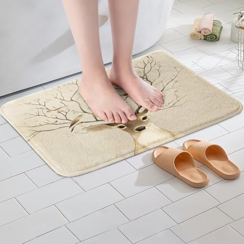 Feelyou 16x24 Inch Cute Deer Bath Mat