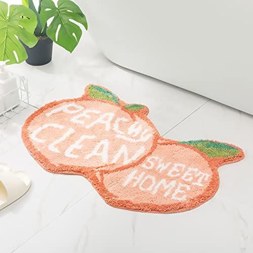 UKELER Coral Pink Bath Rug for Kids